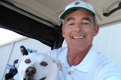 Steve Kirkpatrick and Maggie at the golf course!