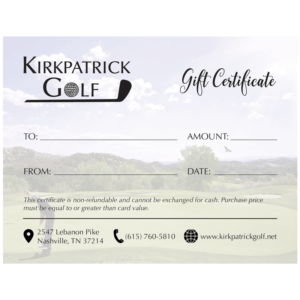Kirkpatrick Golf Gift Certificate