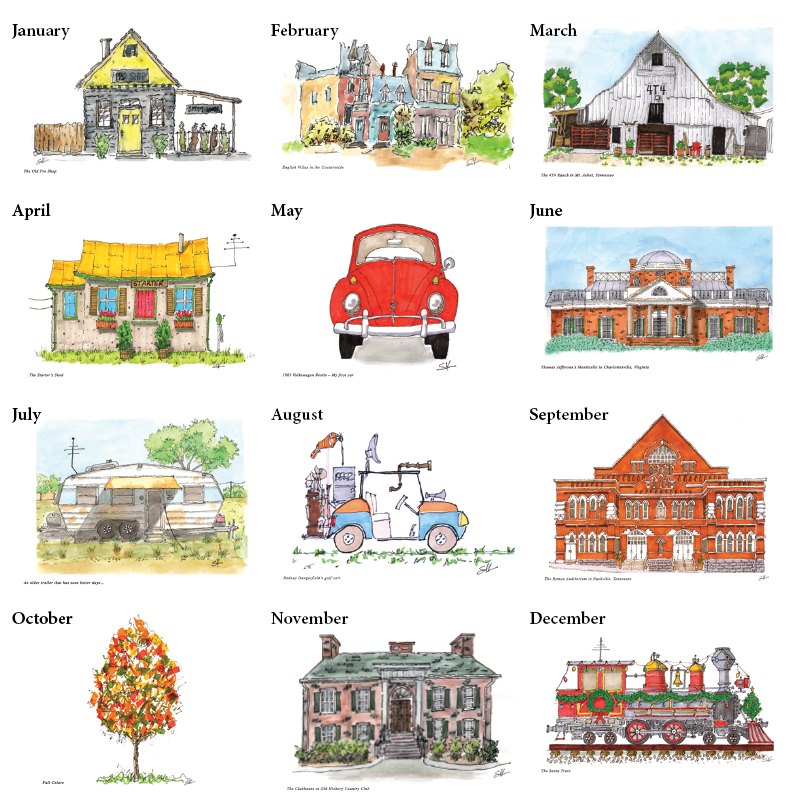 A Year In Sketches Calendar - Image 2